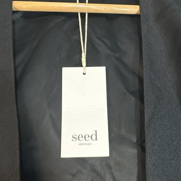 Seed Heritage Womens Waistcoat Vest Gilet size 10 Black NWT Tie Front - Picture 6 of 7